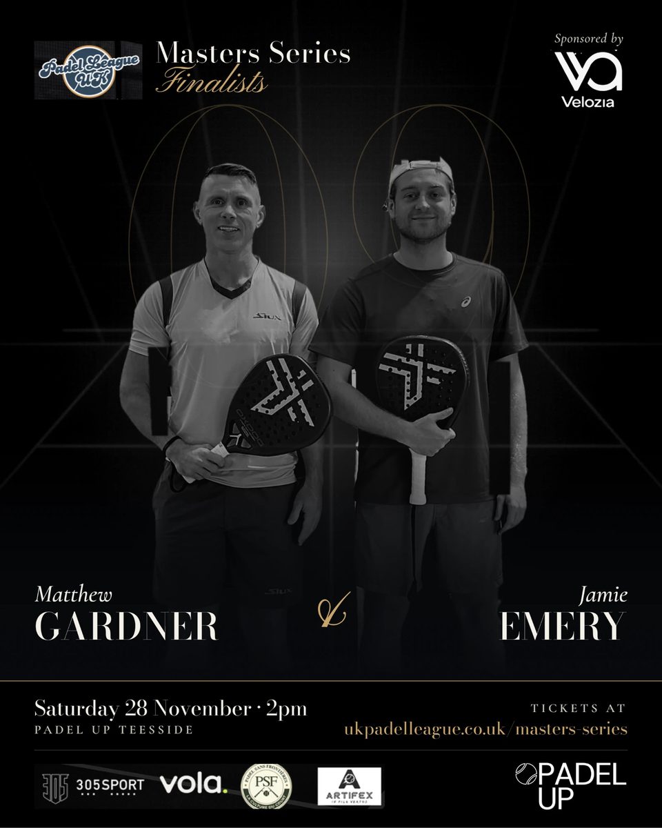 Matthew Gardner and Jamie Emery, Masters Series finalists, pair 09.
